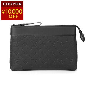 Louis Vuitton Shadow Black Pochette Voyage Souple Clutch Bag Black